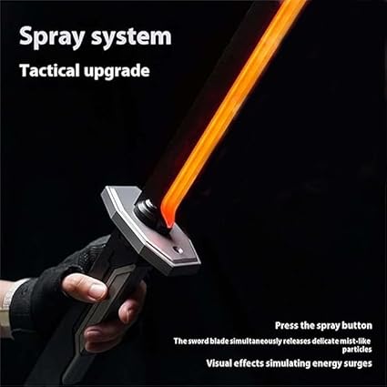 Sparkblade LED Sword with Smoke & Spark Effects – 7-Color Light Blade, Sound FX | Anime-Inspired Cosplay Katana Prop for Roleplay, Halloween, Parties & Collectors